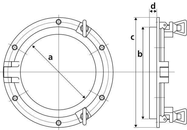 Patrijspoort | 26,4 cm | Messing