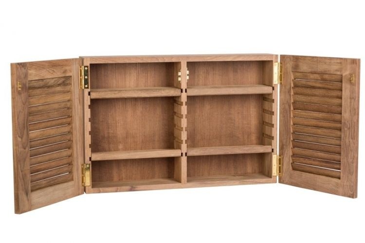 Kast met 2 louvredeuren | Diepte 12 cm