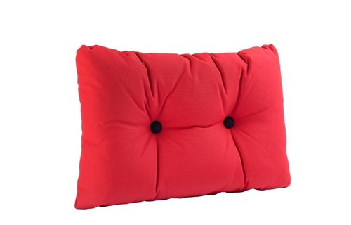 Bootkussen - Kussen met knopen | Rood met blauw