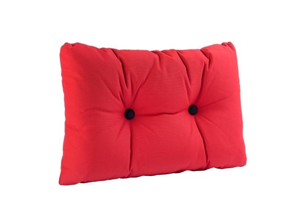 Bootkussen - Kussen met knopen | Rood met blauw