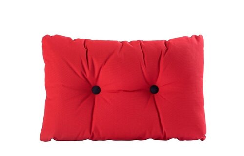 Bootkussen - Kussen met knopen | Rood met blauw