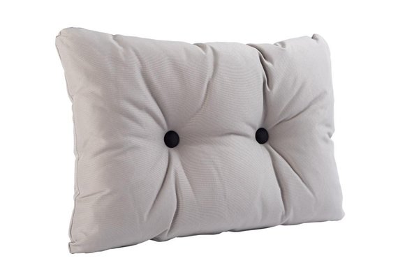Bootkussen - Kussen met knopen | Grijs met Zwart
