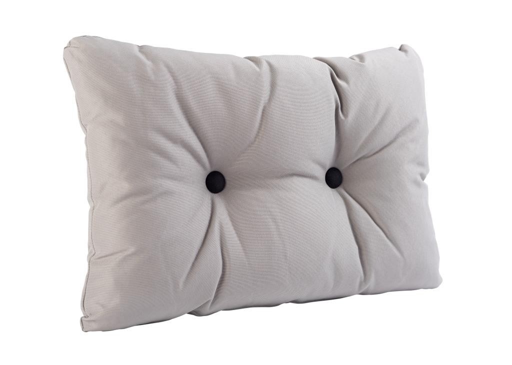 Bootkussen - Kussen met knopen | Grijs met Zwart