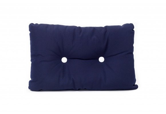 Bootkussen - Kussen met knopen | Blauw met wit