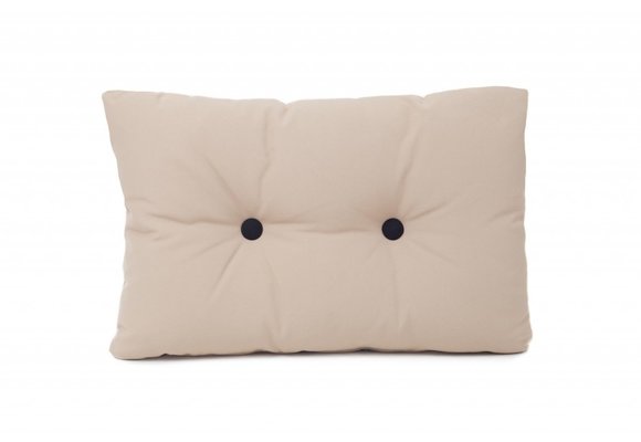 Bootkussen - Kussen met knopen | Beige met Zwart