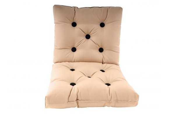 Zitkussen | Bruin met Zwarte Knopen | Dubbel