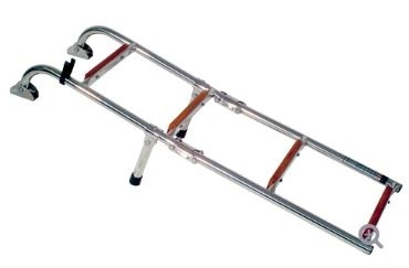 RVS zwemtrap opklapbaar teak