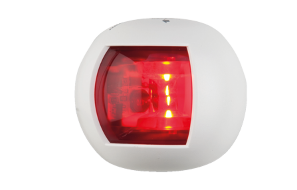 Allpa Positielantaarn Rood bakboord LED 12-24V wit polycarbonaat huis