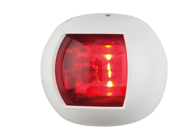 Allpa Positielantaarn Rood bakboord LED 12-24V wit polycarbonaat huis