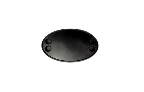 Tafelblad boot zwart ovaal