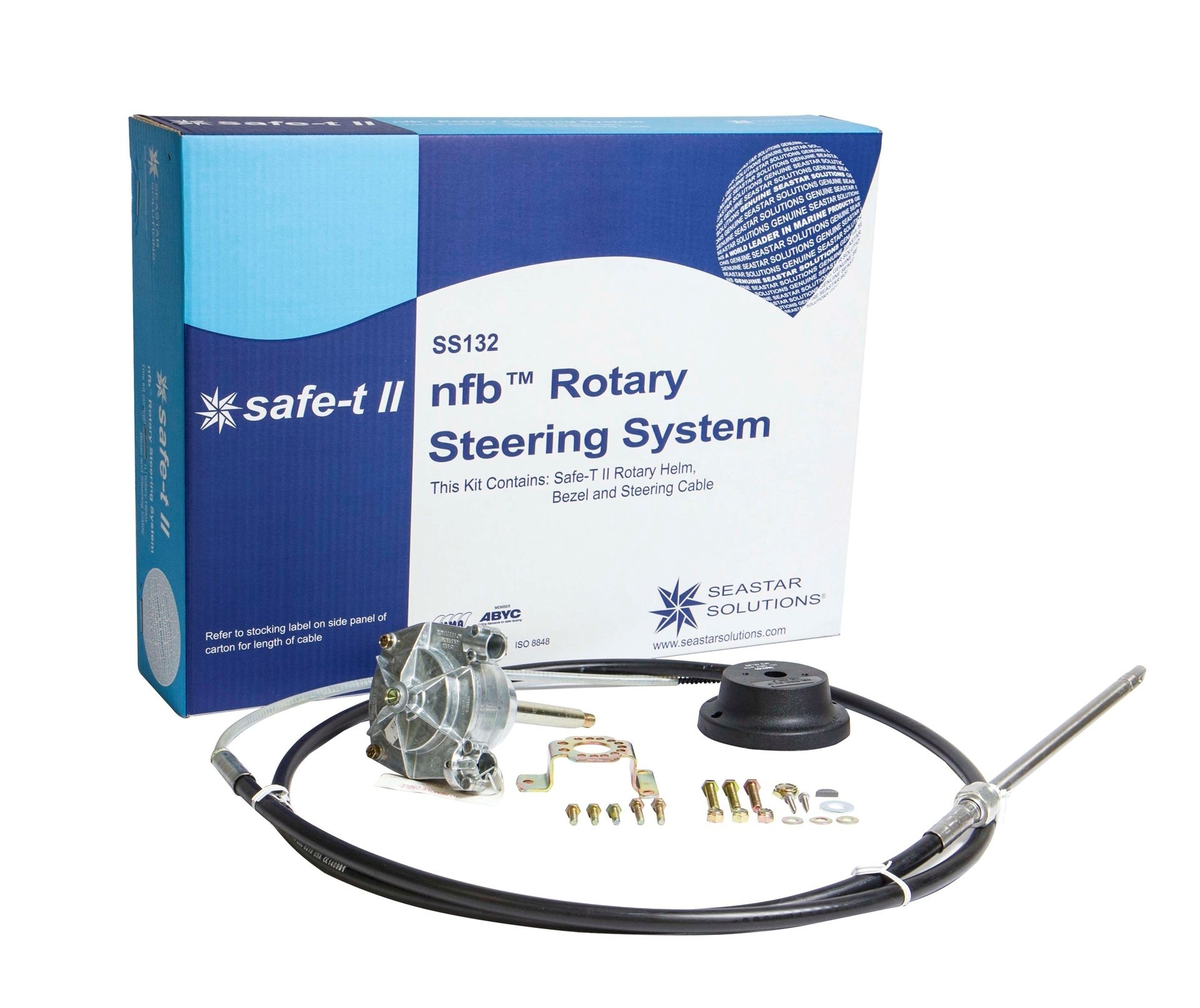SeaStar Safe-T II (no-feedback) 3.2 rotary stuursysteem met kabel tot 235 pk
