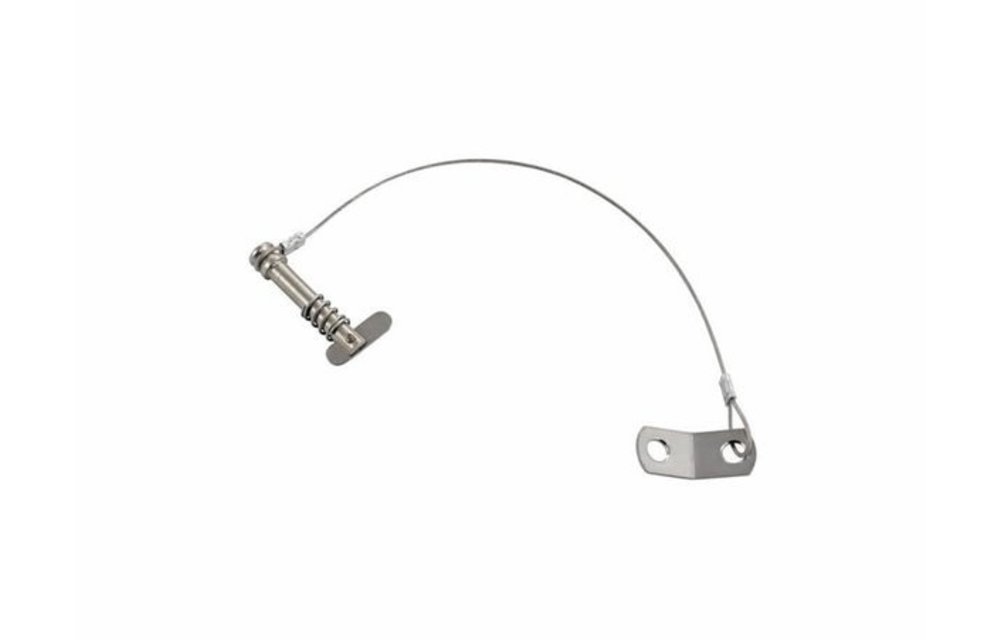 Dropnose pin RVS met kabel en montageplaat