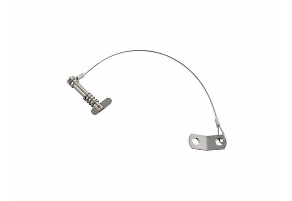 Dropnose pin RVS met kabel en montageplaat