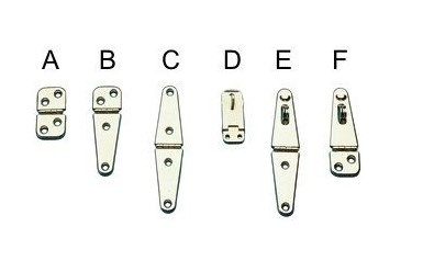 Allpa RVS Scharnier  64x32mm  Ø5mm (D)