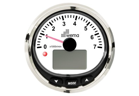 Silver serie toerenteller | 7000 rpm NMEA2000