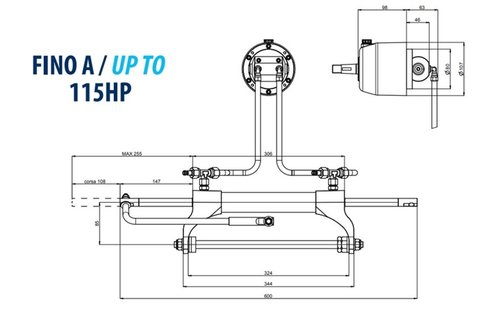 Hydraulische Stuurset tot 115PK (complete set)