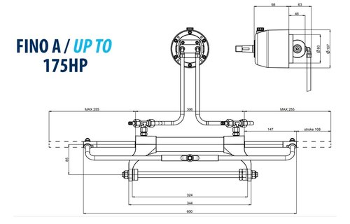 Hydraulische Stuurset tot 175PK (complete set)