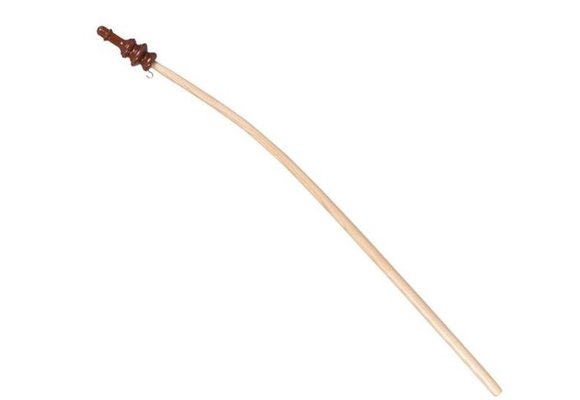 Houten vlaggenstok luxe gebogen