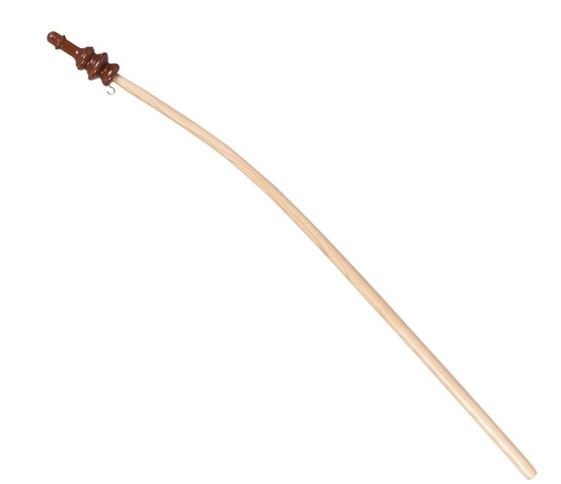 Houten vlaggenstok luxe gebogen