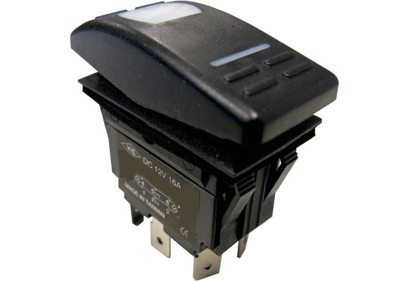 Allpa Rocker switch (ON)-OFF-(ON), 15A / 12V