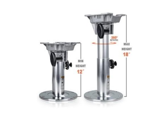 Boottotaal Deluxe verstelbare stoelpoot  aluminium