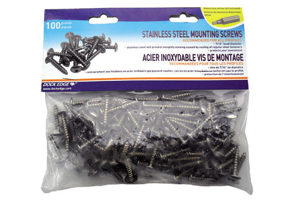 Bevestigingsmateriaal Steigerstootrand | set RVS schroeven (100 stuks) t.b.v. montage Steigerstootrand, incl. schroefbitje