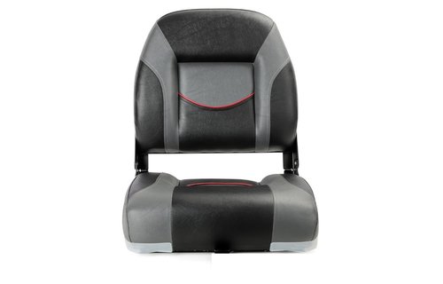 Bootstoel High Back antraciet met rode bies