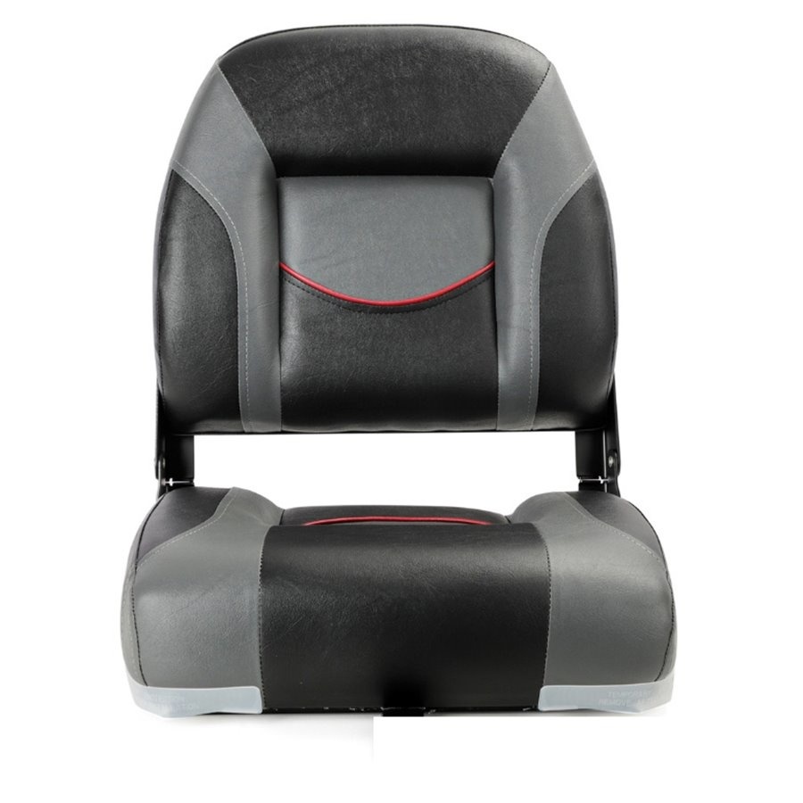 Bootstoel High Back antraciet met rode bies