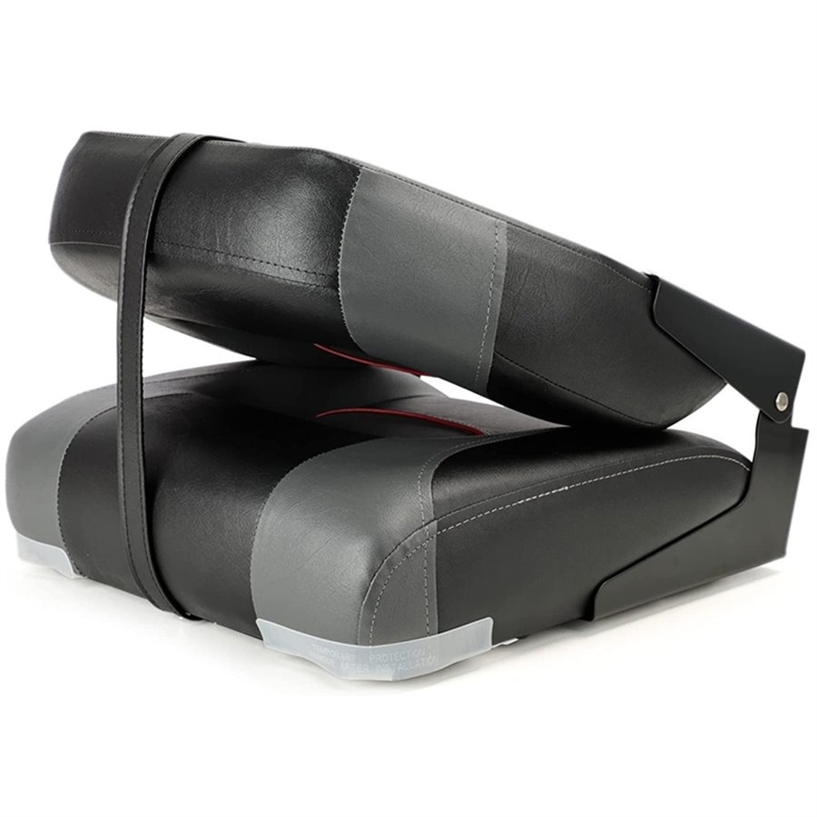 Bootstoel High Back antraciet met rode bies