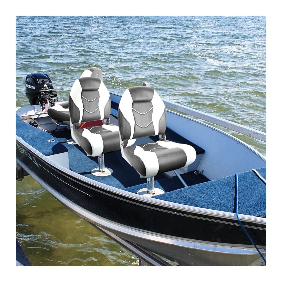 Bootstoel High Back antraciet / wit