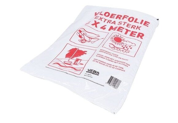 Afdekfolie extra sterk transparant 4x4m