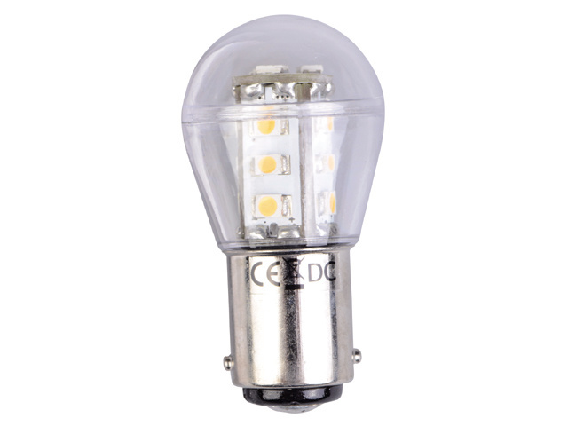 LED BA15D Ledlamp 15 X SMD - 1.5 watt