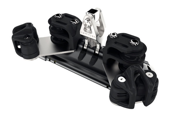 Overloopslede met upstand, 4 controleschijven en klemm