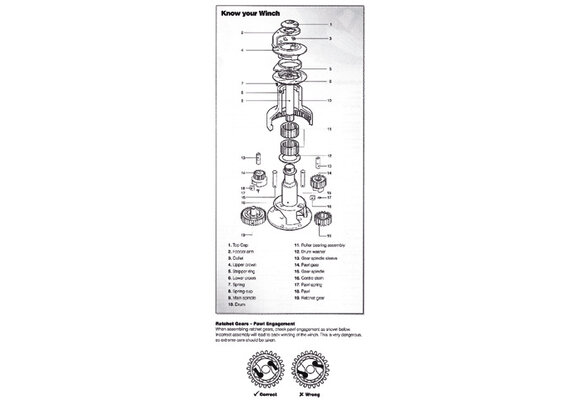 Overzicht onderdelen Ocean lieren | 48000457 44ST/46ST DRUM BEARING KIT