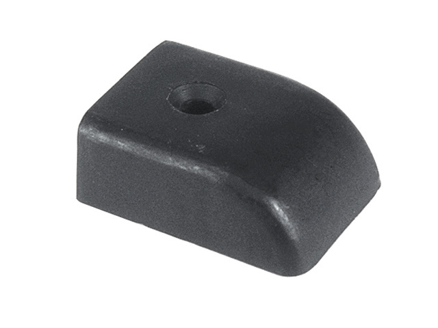 Buiskapbeslag eindstuk voor rail