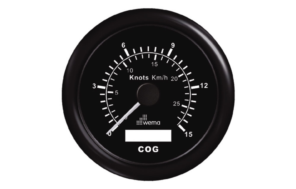 GPS/Speed/Compass | 15kn / 27km | Zwart