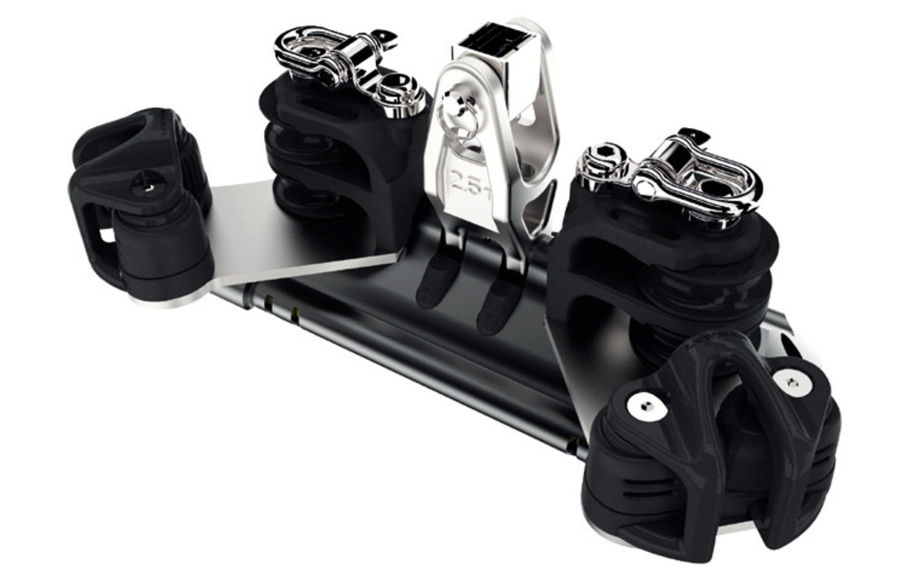 Overloopslede met upstand, 4 controleschijven, hondsvot en klemmen