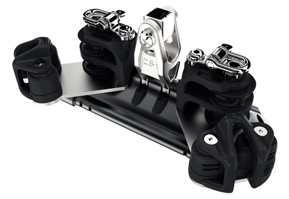 Overloopslede met upstand, 4 controleschijven, hondsvot en klemmen