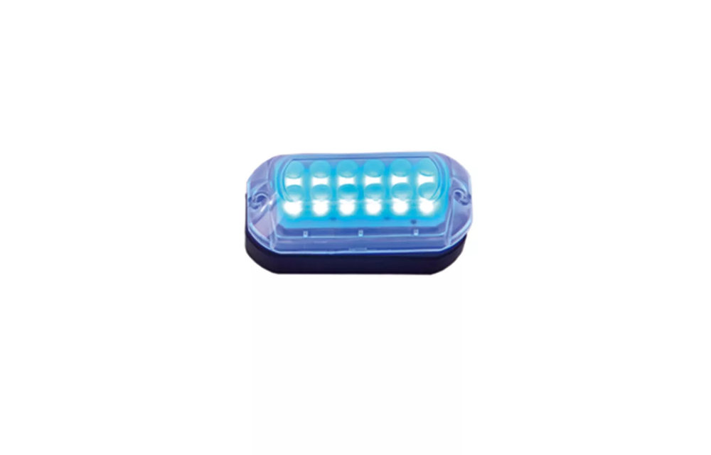 LED Onderwaterverlichting met kunststof huis; Lumen 20LM blue met RVS ring; incl. 1,5M-kabel