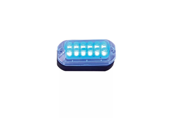 LED Onderwaterverlichting met kunststof huis; Lumen 20LM blue met RVS ring; incl. 1,5M-kabel