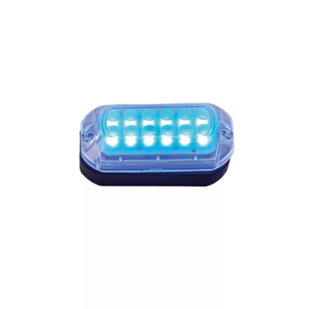 LED Onderwaterverlichting met kunststof huis; Lumen 20LM blue met RVS ring; incl. 1,5M-kabel