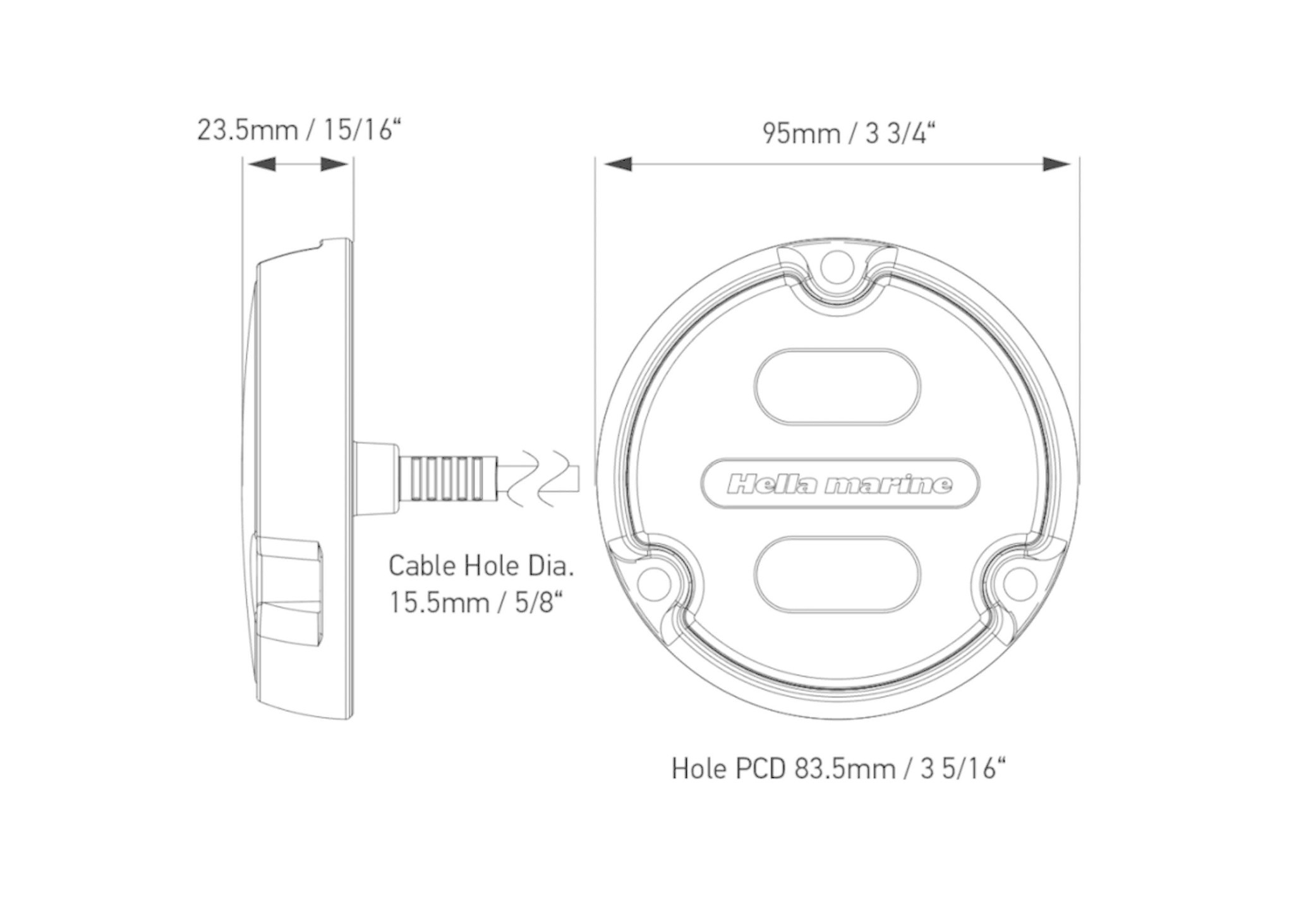 Hella Onderwaterlamp ApeloA1 wit/blauw