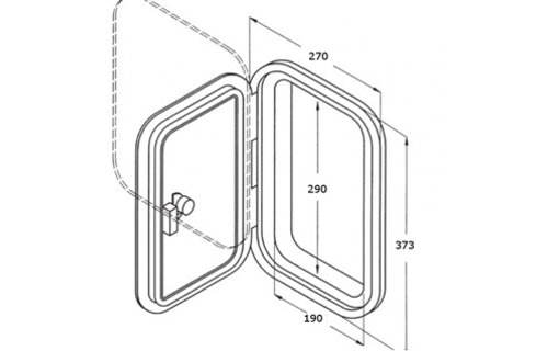 Kunststof Luik, 373 x 270mm