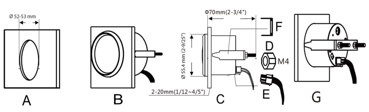 Dieptemeter inclusief transducer