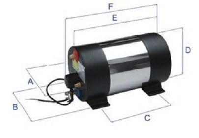 Johnson 30 L. RVS Aquah scheepsboiler 500 W