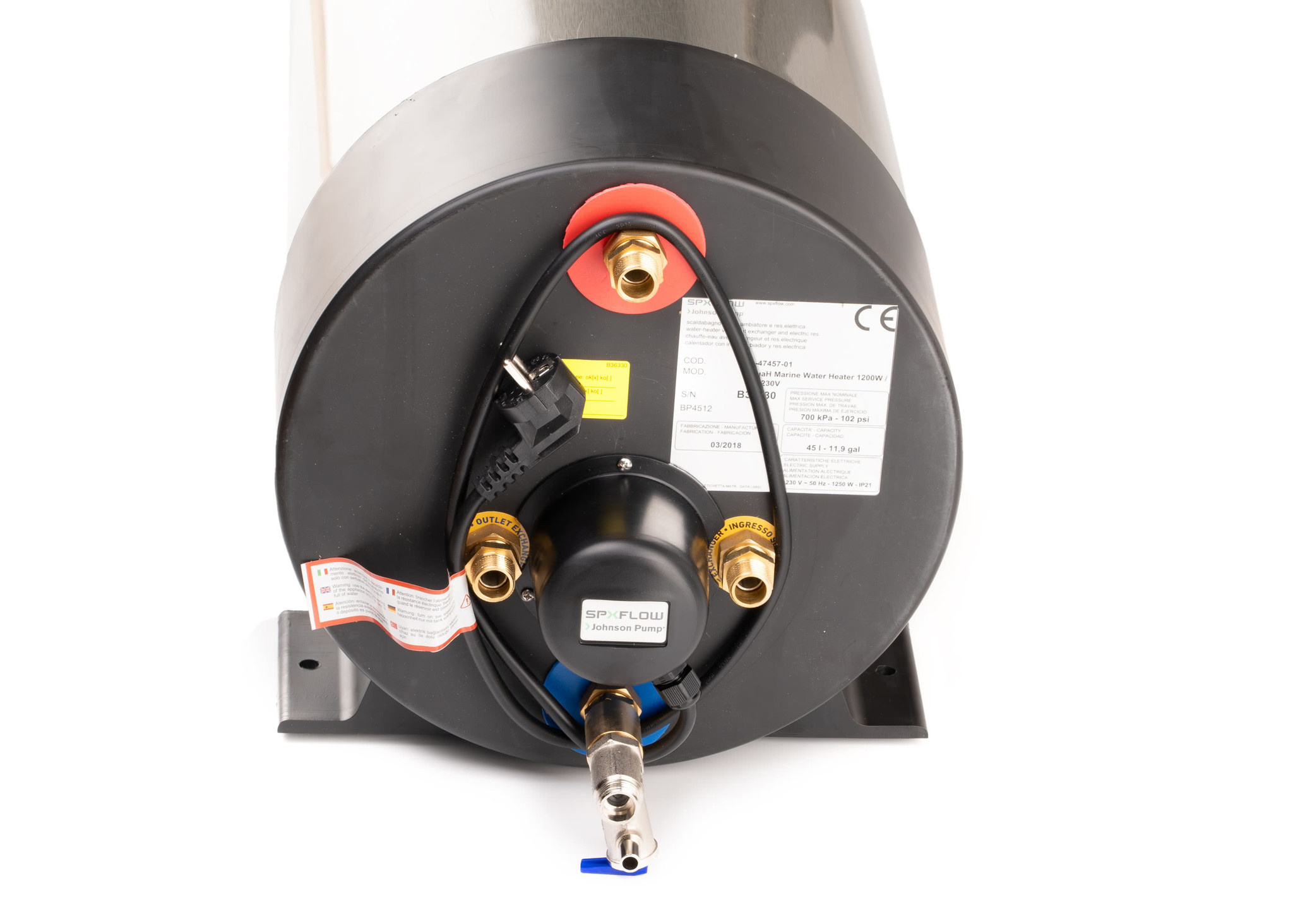 Johnson 22 L. RVS Aquah scheepsboiler 500 W