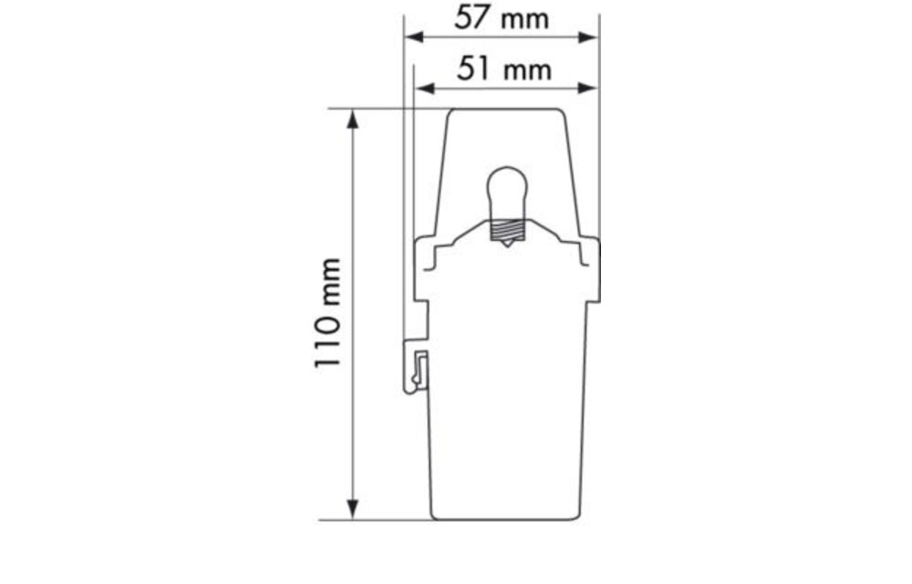 Compacte navigatielamp wit toplicht batterij