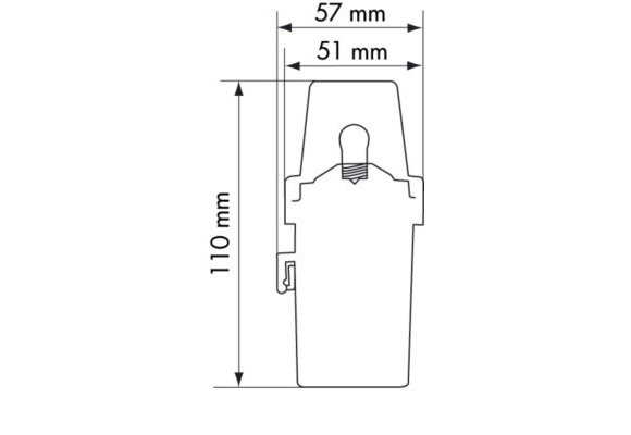 Compacte navigatielamp wit toplicht batterij