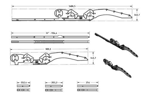 Hurley H2O Davit System 36 Mount Hard Bottom White w/foot plate to perm.mount to swim platform
