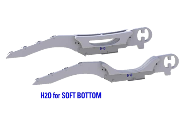 Hurley H2O Davit System 36 Mount Soft Bottom with foot plate to permanently mount to swim platform